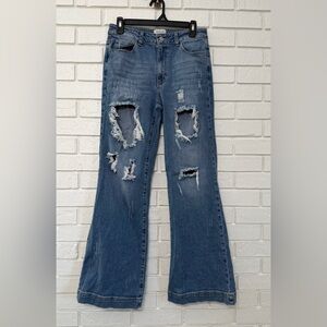 Uniq by Litz Distressed Bootcut Jeans | Medium Wash | Women’s
